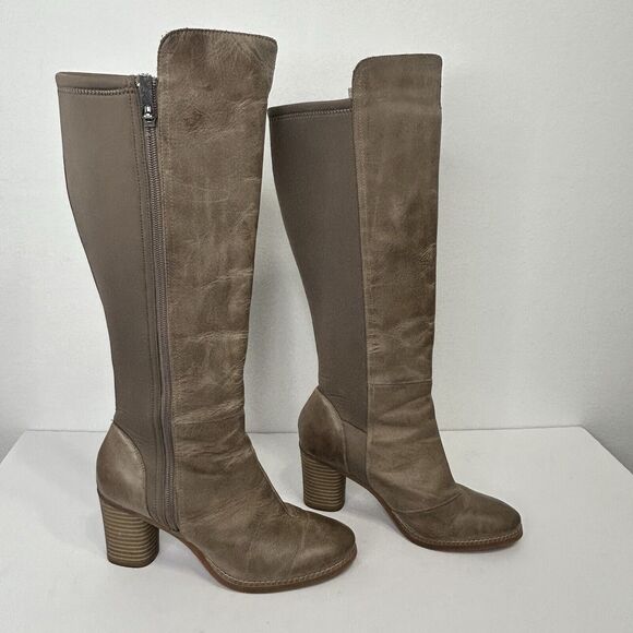 SoftWalk Womens Katia Leather Almond Toe Knee High Heel Boots Size 7.5 - Picture 3 of 9